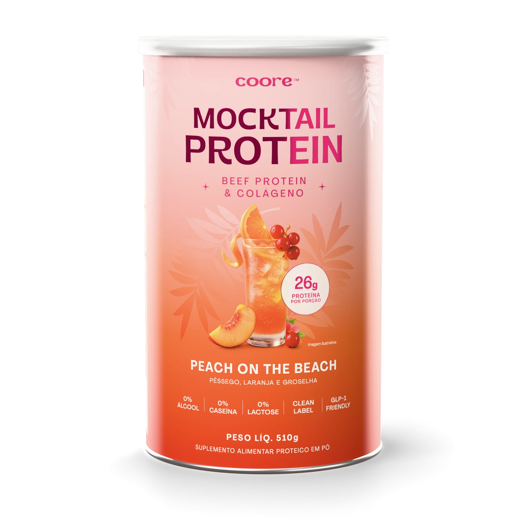 Mocktail Protein — Peach on the Beach, pote de 510 g