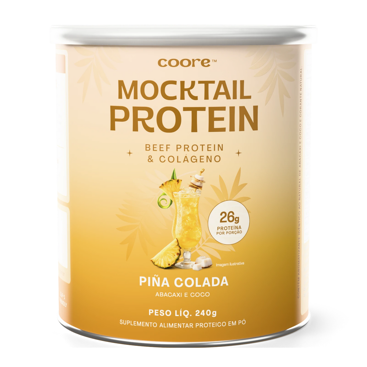 Mocktail Protein — Piña Colada, pote de 240 g
