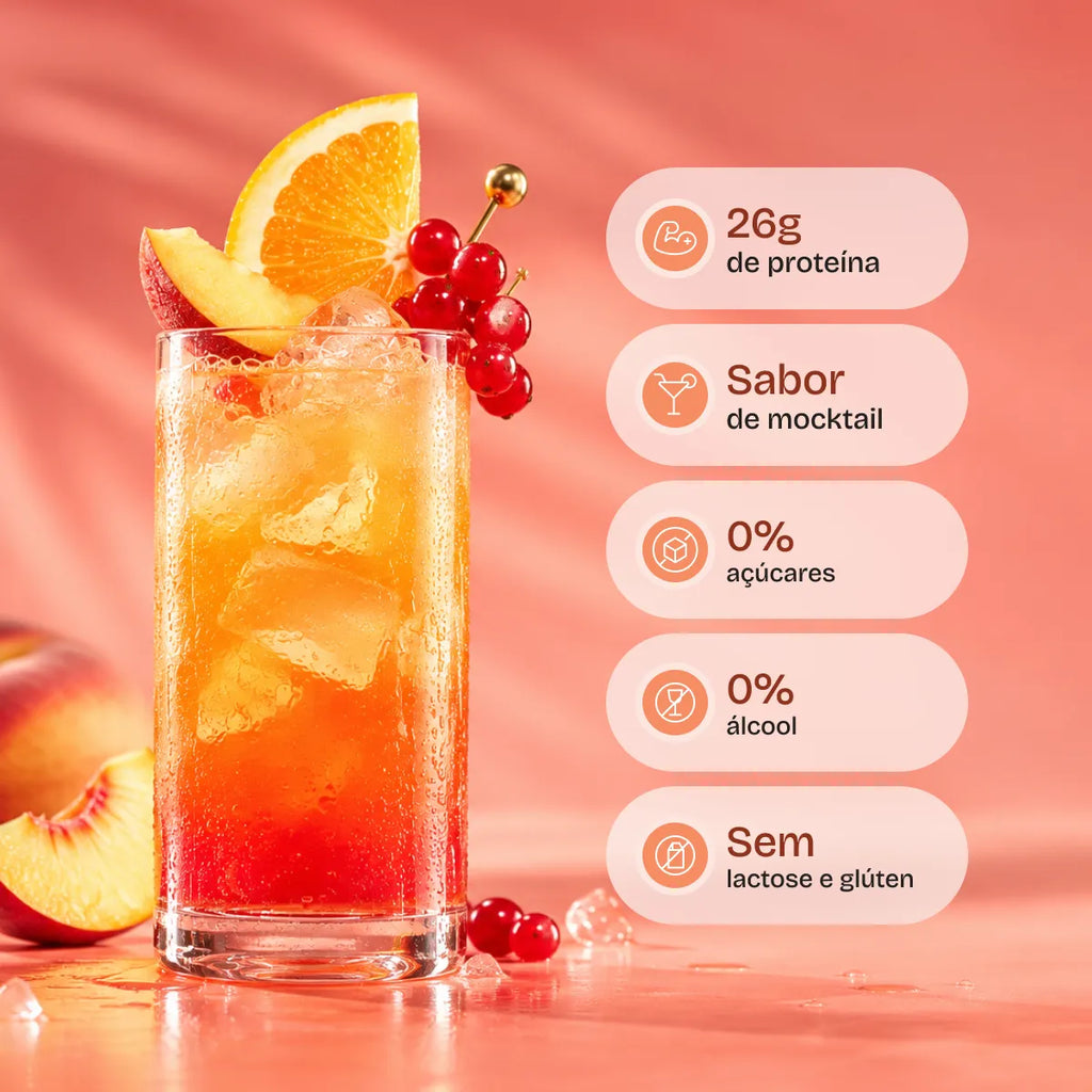 Mocktail Protein — 26 g de proteína, zero açúcares, zero álcool, sem lactose e glúten
